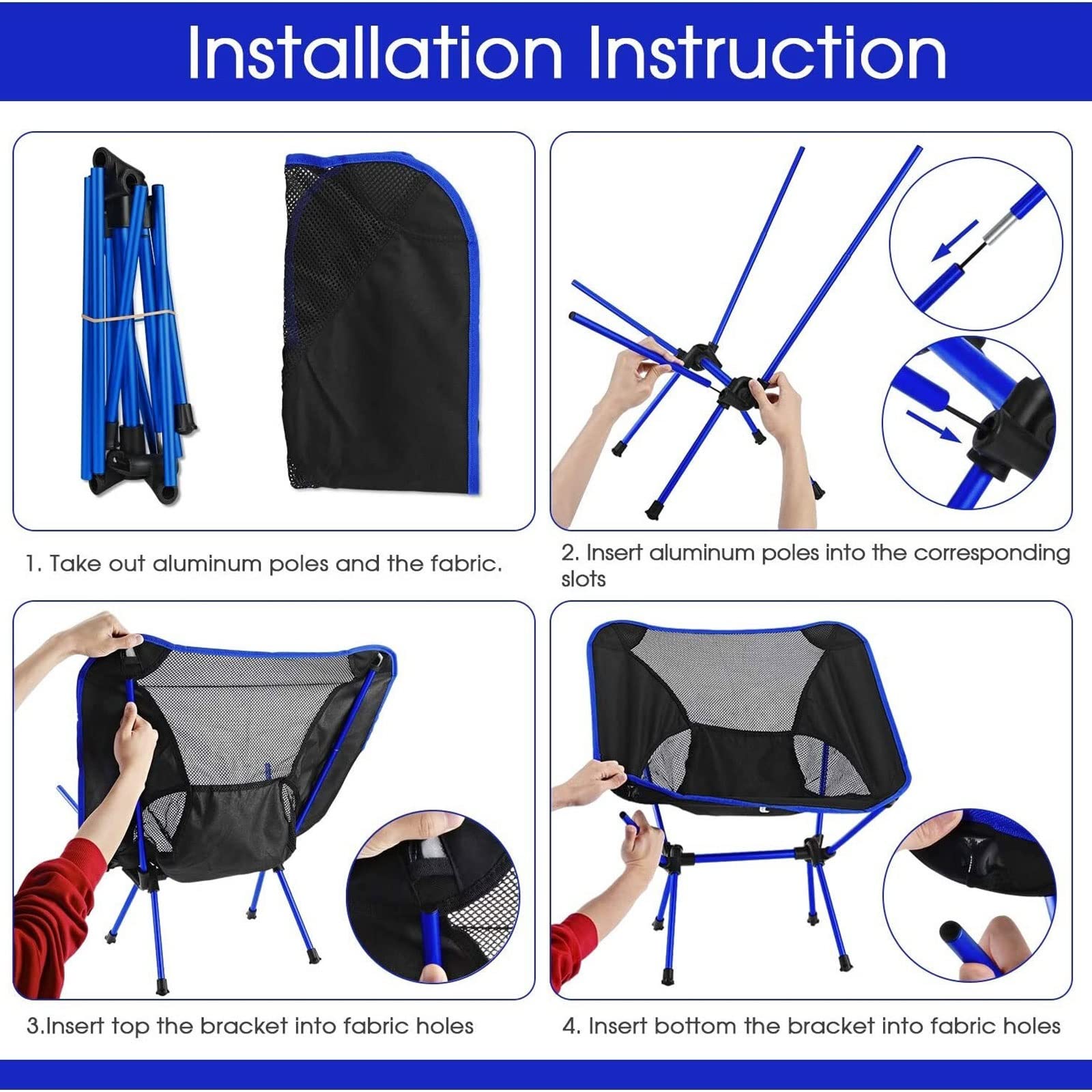 Portable folding camping chair - United Trails
